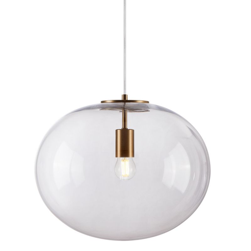 Lampa sufitowa wisząca Milagro Campania 3430 przezroczysto-złota szerokość 30 cm 1xE27 x 60W 1 szt.