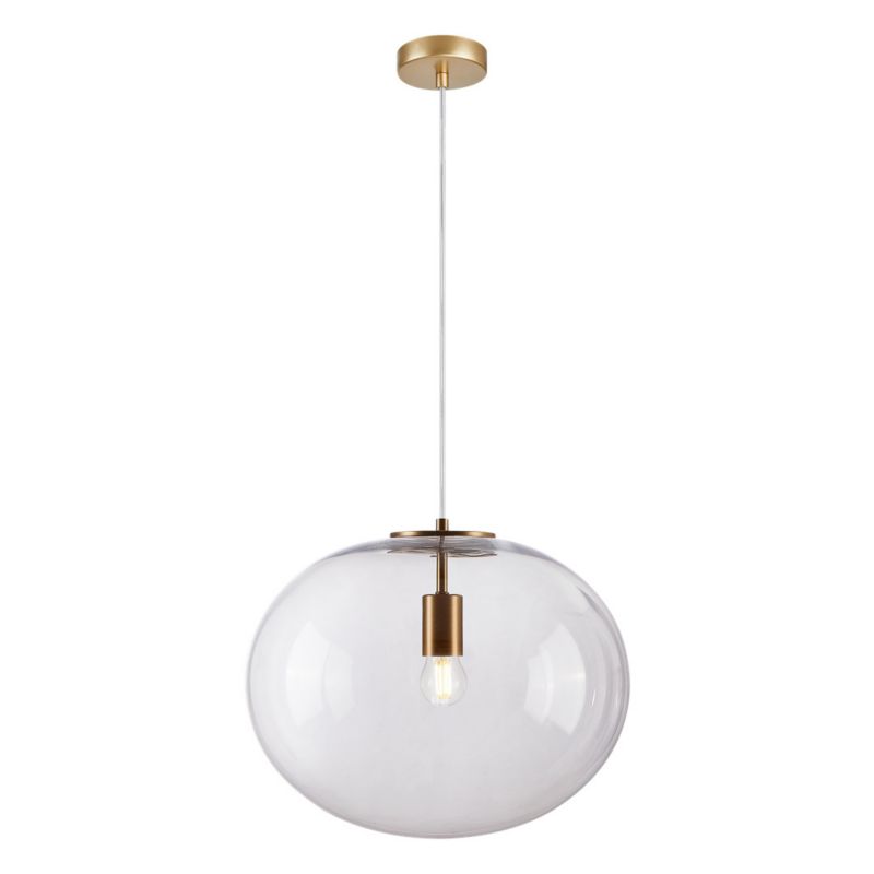Lampa sufitowa wisząca Milagro Campania 3430 przezroczysto-złota szerokość 30 cm 1xE27 x 60W 1 szt.