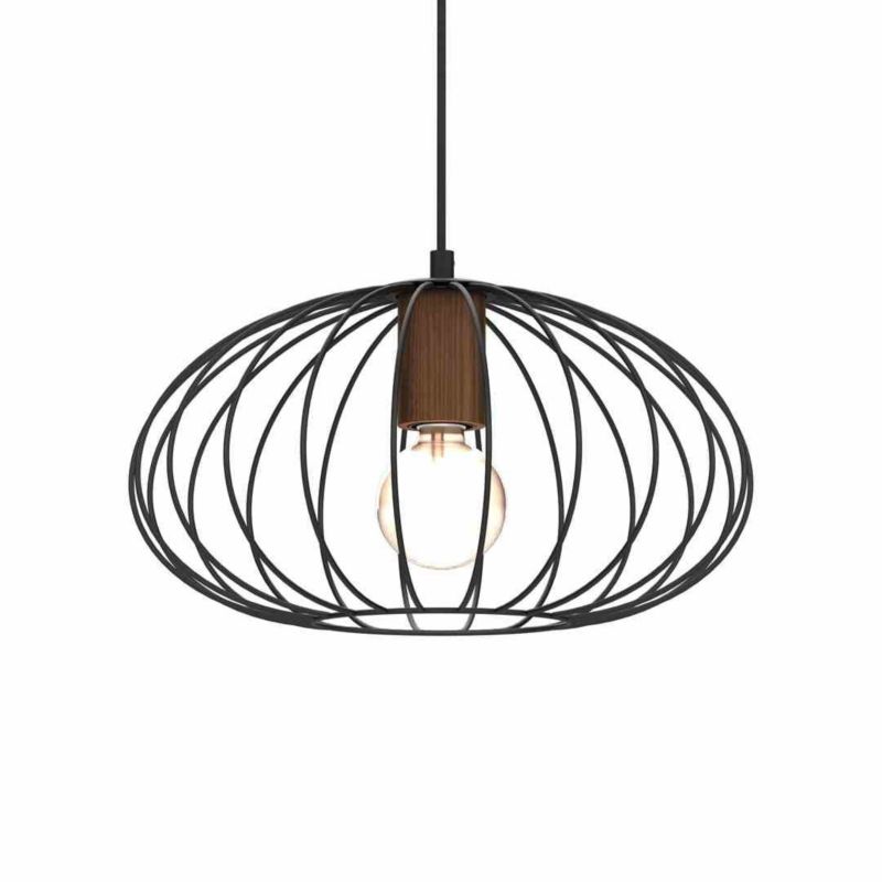 Lampa sufitowa wisząca Milagro Meridiano 9599 czarna szerokość 36 cm 1xE27 x 40W 1 szt.