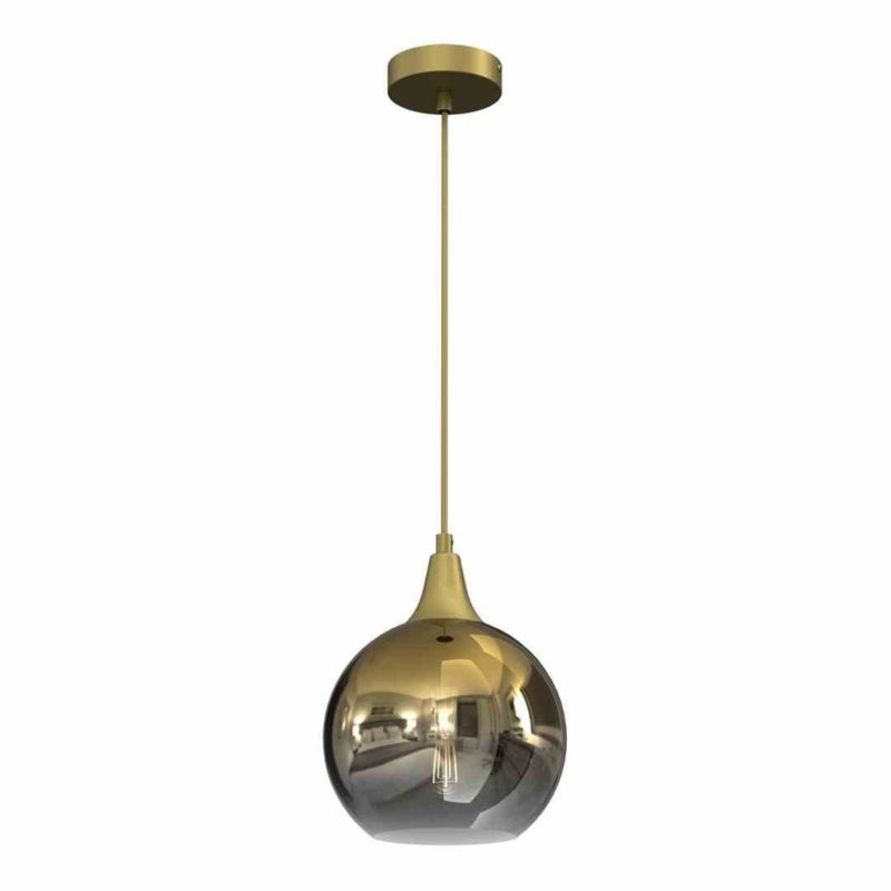 Lampa sufitowa wisząca Milagro Monte 4005 złoto-dymiona szerokość 20 cm 1xE27 x 60W 1 szt.