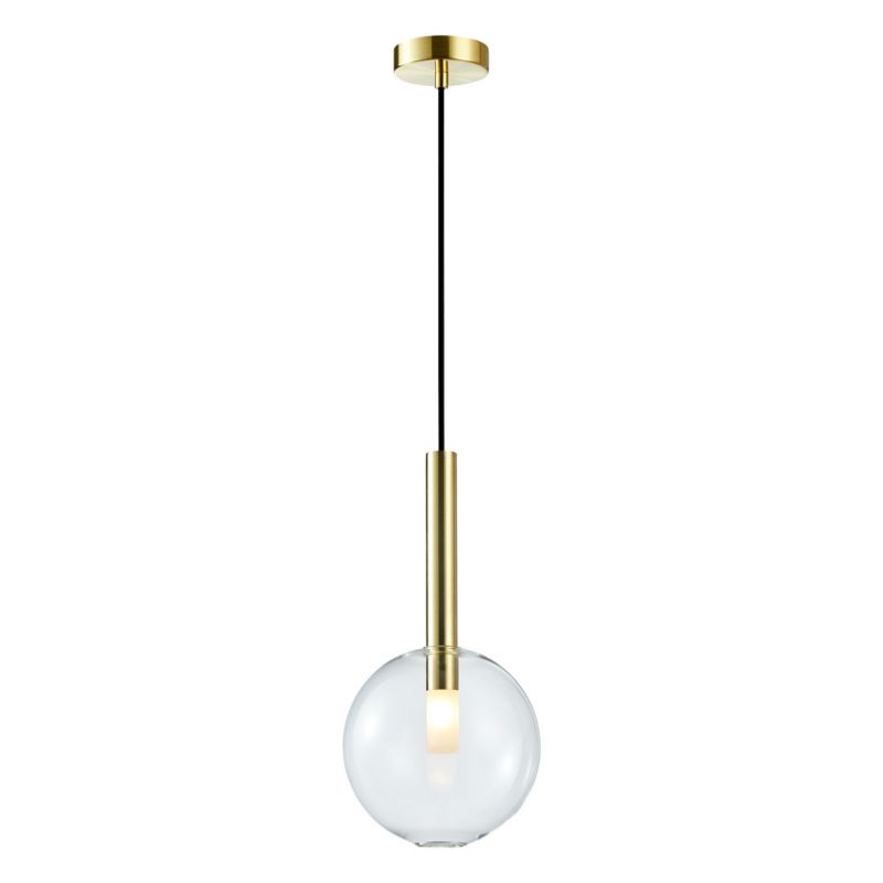 Lampa sufitowa wisząca Milagro Niko 3287 złoto-przezroczysty szerokość 20 cm 1xG9 x 9W 1 szt.