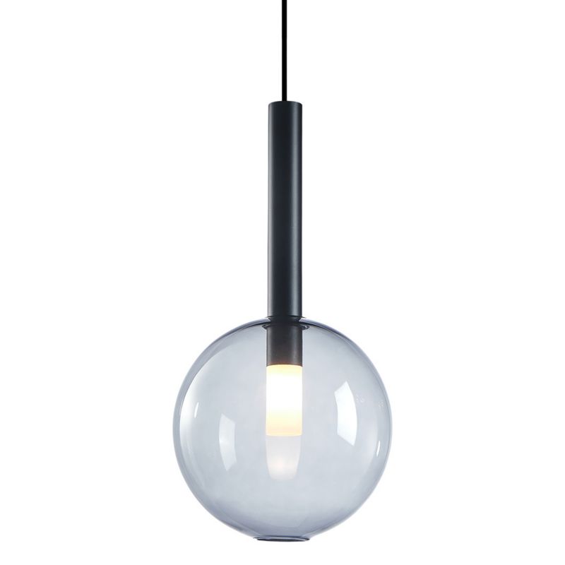Lampa sufitowa wisząca Milagro Niko 3294 czarno-przezroczysty szerokość 20 cm 1xG9 x 9W 1 szt.