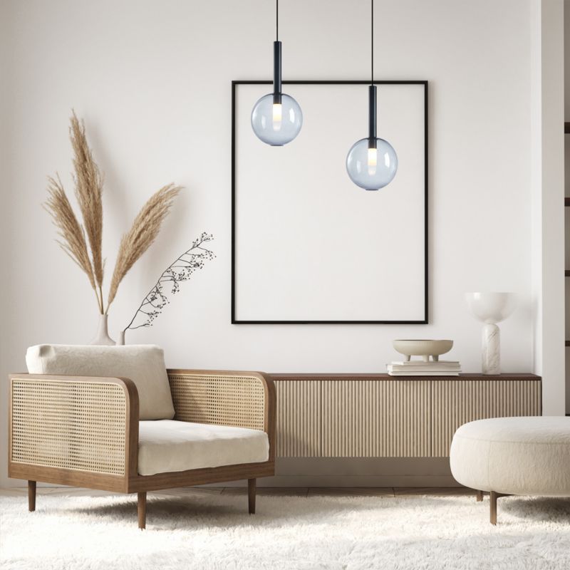 Lampa sufitowa wisząca Milagro Niko 3294 czarno-przezroczysty szerokość 20 cm 1xG9 x 9W 1 szt.