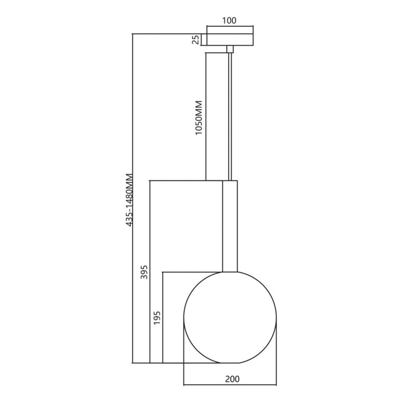Lampa sufitowa wisząca Milagro Niko 3294 czarno-przezroczysty szerokość 20 cm 1xG9 x 9W 1 szt.