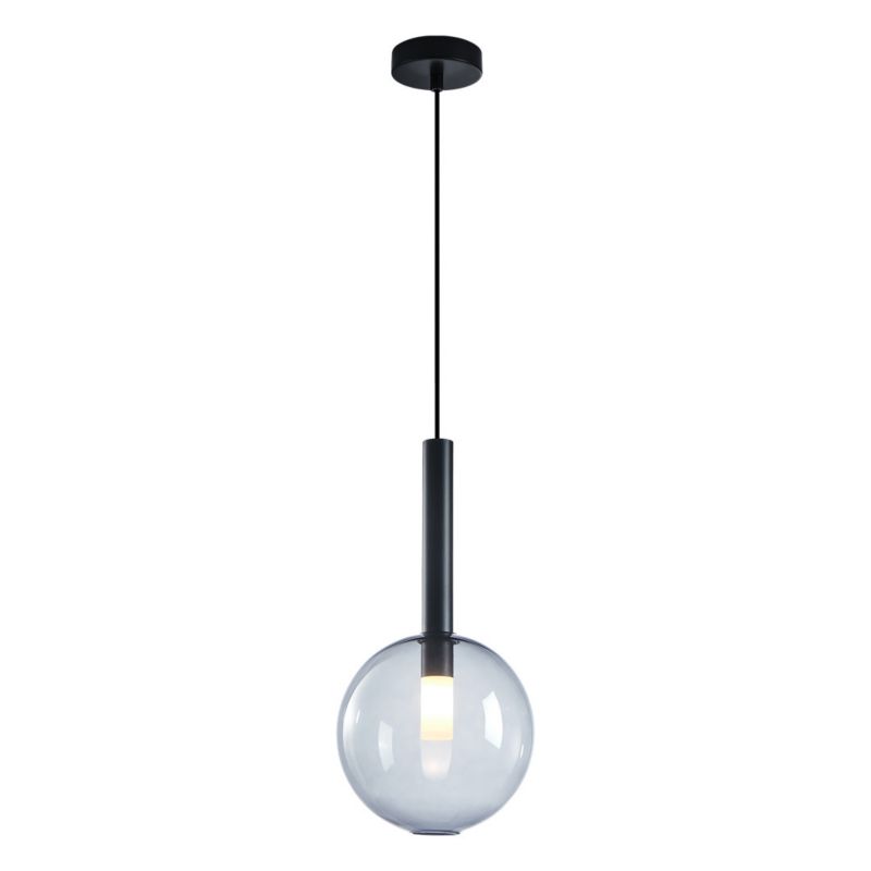 Lampa sufitowa wisząca Milagro Niko 3294 czarno-przezroczysty szerokość 20 cm 1xG9 x 9W 1 szt.