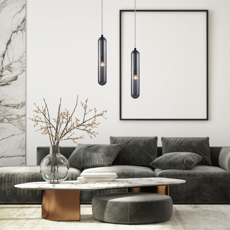 Lampa sufitowa wisząca Milagro Pax 3379 czarna szerokość 8 cm 1xG9 x 9W 1 szt.