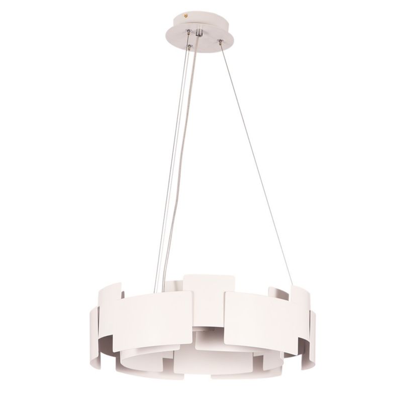Lampa sufitowa wisząca Milagro Torino 1402 biała szerokość 46 cm wbudowany LED 24W 1 szt.