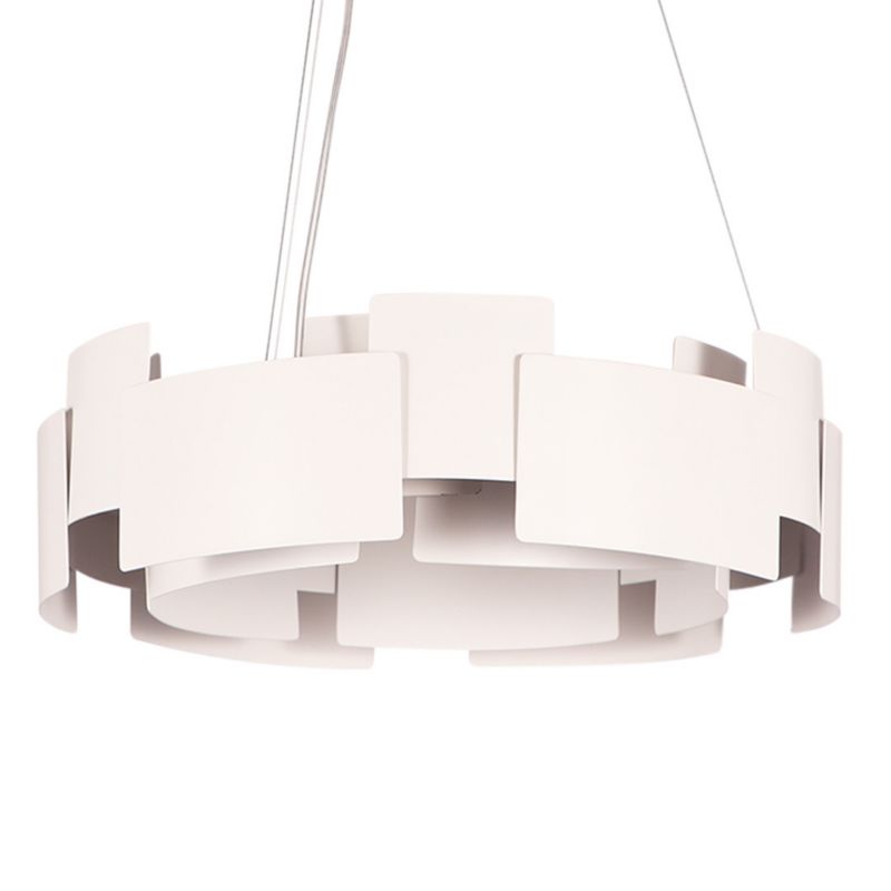 Lampa sufitowa wisząca Milagro Torino 1402 biała szerokość 46 cm wbudowany LED 24W 1 szt.