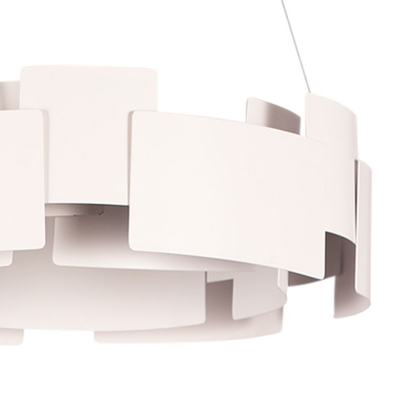 Lampa sufitowa wisząca Milagro Torino 1402 biała szerokość 46 cm wbudowany LED 24W 1 szt.