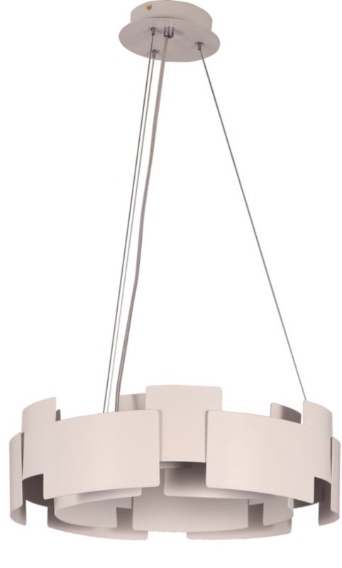 Lampa sufitowa wisząca Milagro Torino 1402 biała szerokość 46 cm wbudowany LED 24W 1 szt.