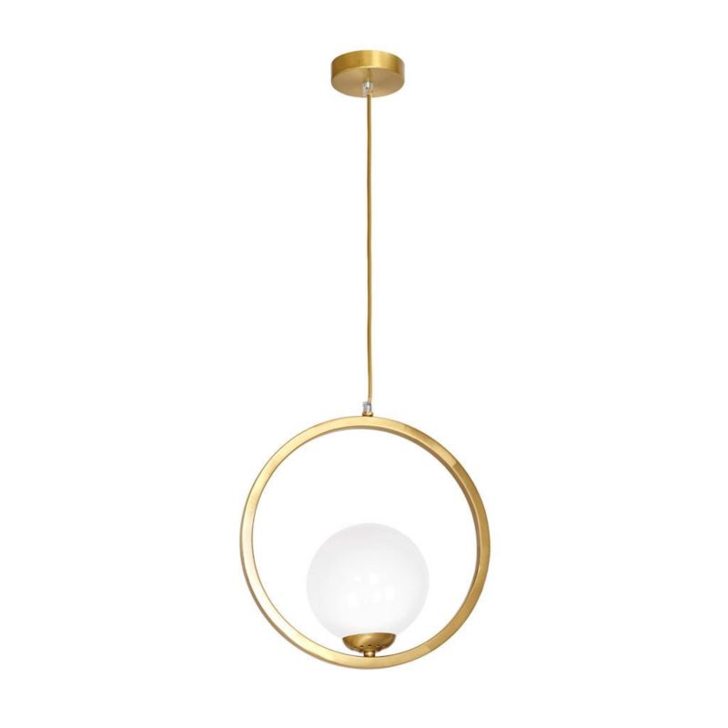 Lampa sufitowa wisząca Milagro Vienna 5739 złoto-biała szerokość 30 cm 1xE14 x 40W 1 szt.