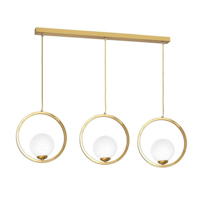 Lampa sufitowa wisząca Milagro Vienna 5746 złoto-biała szerokość 100 cm 3xE14 x 40W 1 szt.