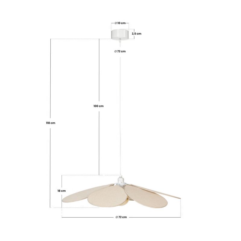 Lampa sufitowa wisząca Naya Atmosphera beżowa 72 cm 1 szt.