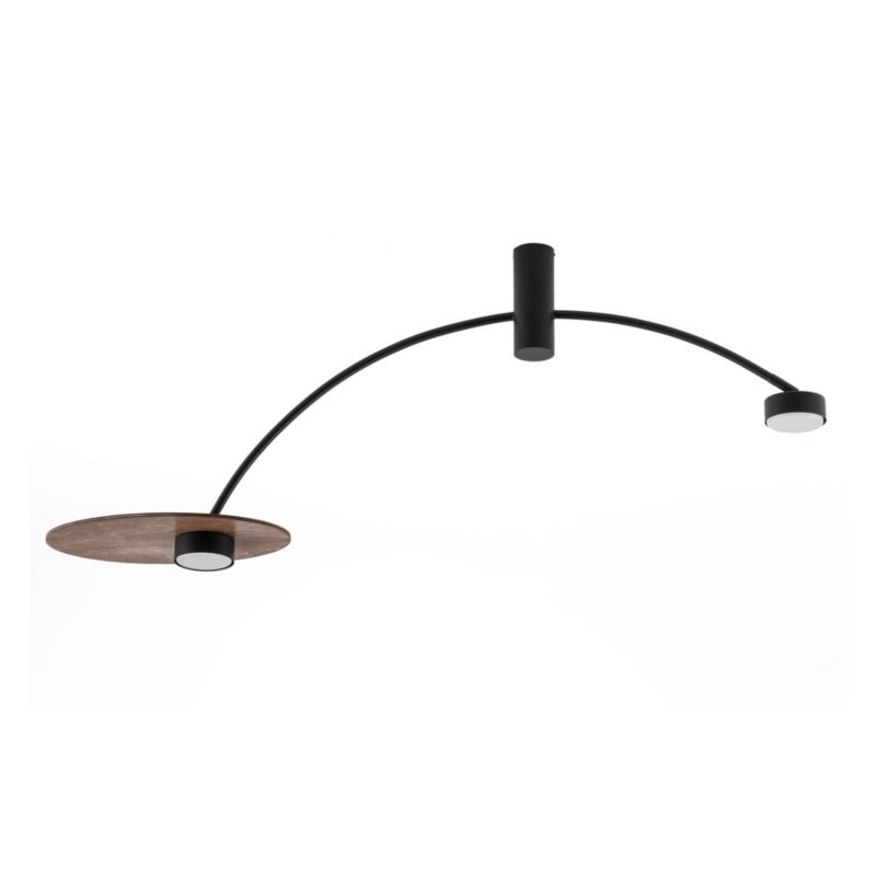 Lampa sufitowa wisząca Nowodvorski Lighting Heft 3565 czarna-ciemne drewno nowoczesna 2xGX53 x 8W 1 szt.