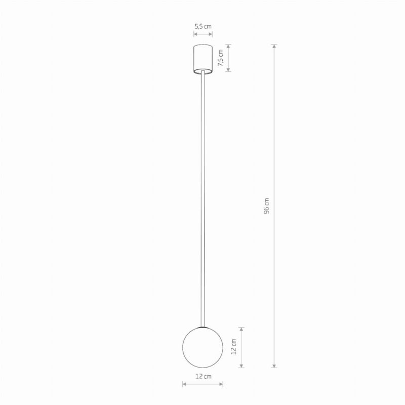 Lampa sufitowa wisząca Nowodvorski Lighting Kier satynowy złoto-biała wym: 96 x 12 x 12 cm 1xG9 x 12W 1 szt.