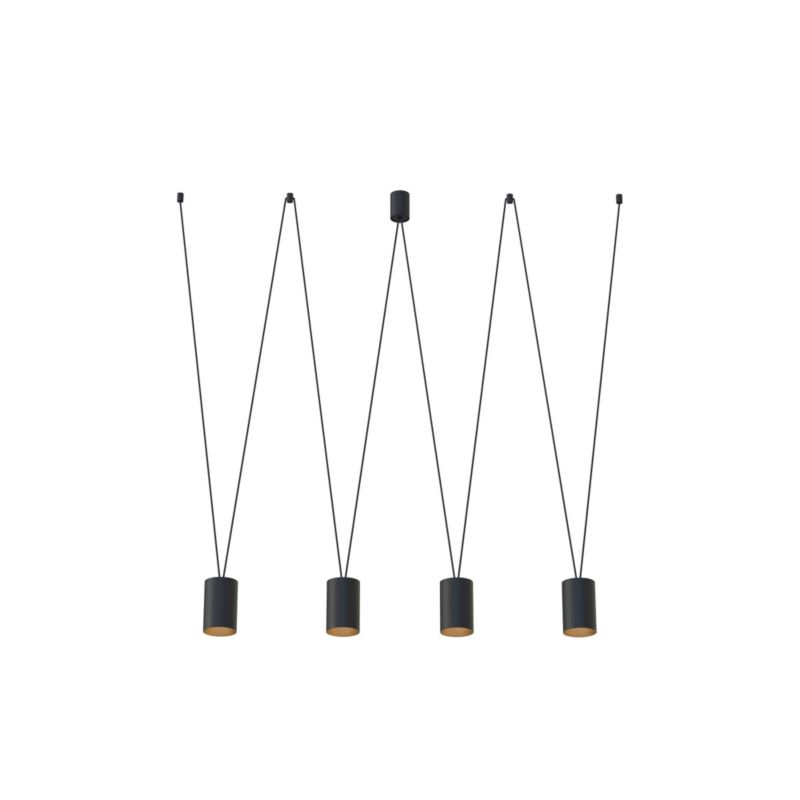 Lampa sufitowa wisząca Nowodvorski Lighting More Tone czarna wym: 122 x 160 x 9 cm 4xGU10 x 10W 1 szt.
