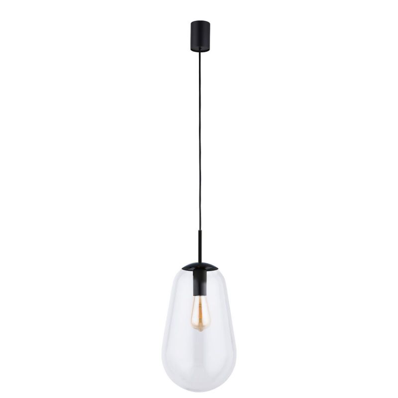 Lampa sufitowa wisząca Nowodvorski Lighting Pear czarno-przezroczysty wym: 188 x 22 x 22 cm 1xE27 x 40W 1 szt.