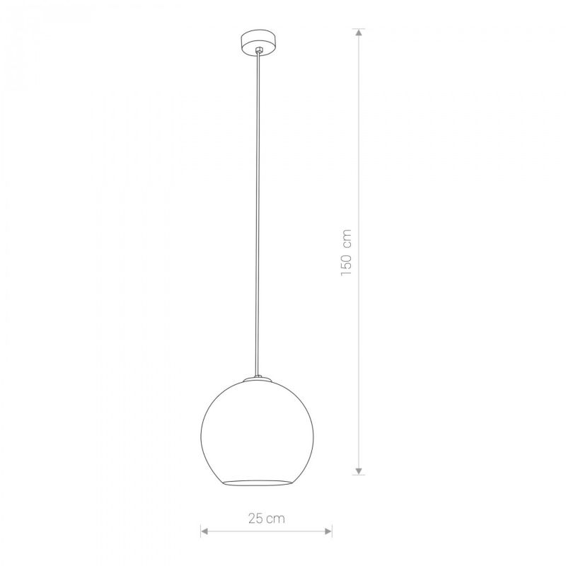 Lampa sufitowa wisząca Nowodvorski Lighting Polaris czarna-chromowana szerokość 25 cm 1xE27 x 60W 1 szt.