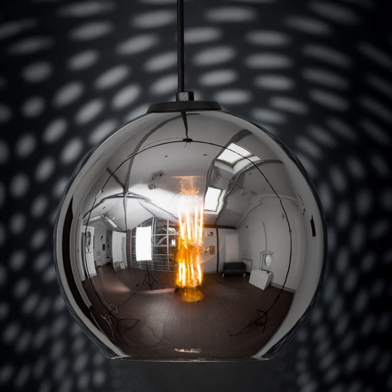 Lampa sufitowa wisząca Nowodvorski Lighting Polaris czarna-chromowana szerokość 25 cm 1xE27 x 60W 1 szt.