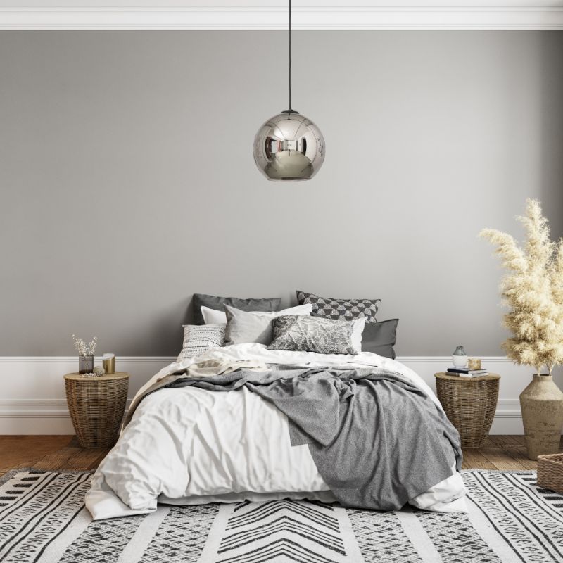 Lampa sufitowa wisząca Nowodvorski Lighting Polaris czarna-chromowana szerokość 25 cm 1xE27 x 60W 1 szt.