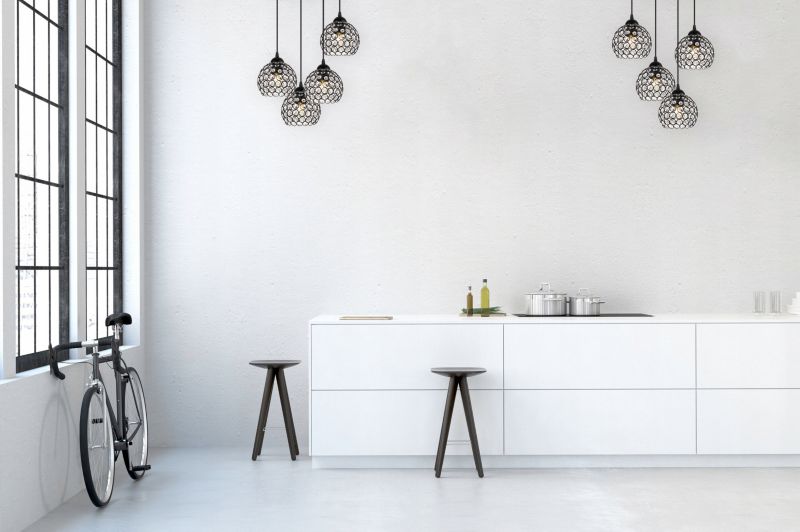 Lampa sufitowa wisząca okrągła Light Home LH Crystal 4x E27 60W czarny 1szt.