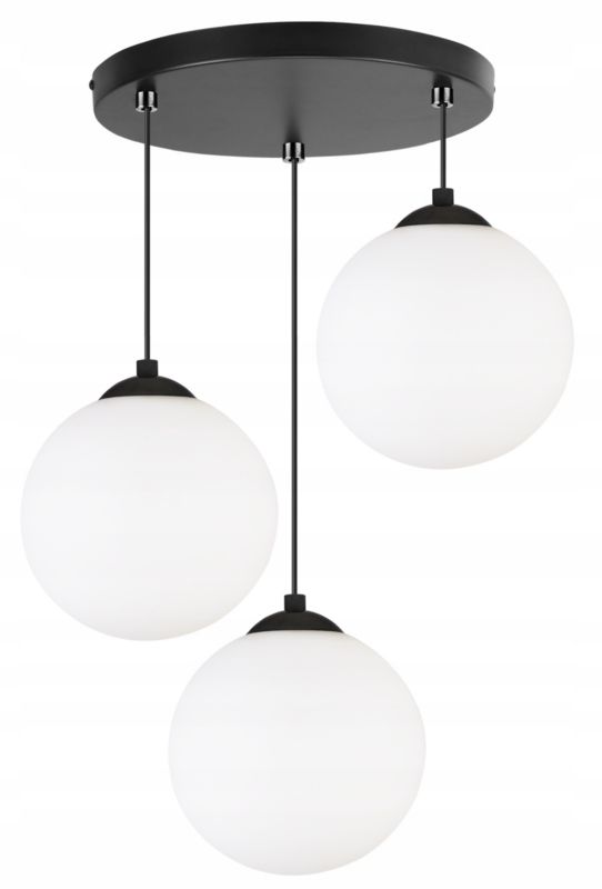 Lampa sufitowa wisząca okrągła Light Home LH Florence 3x E27 60W czarny 18cm 1szt.