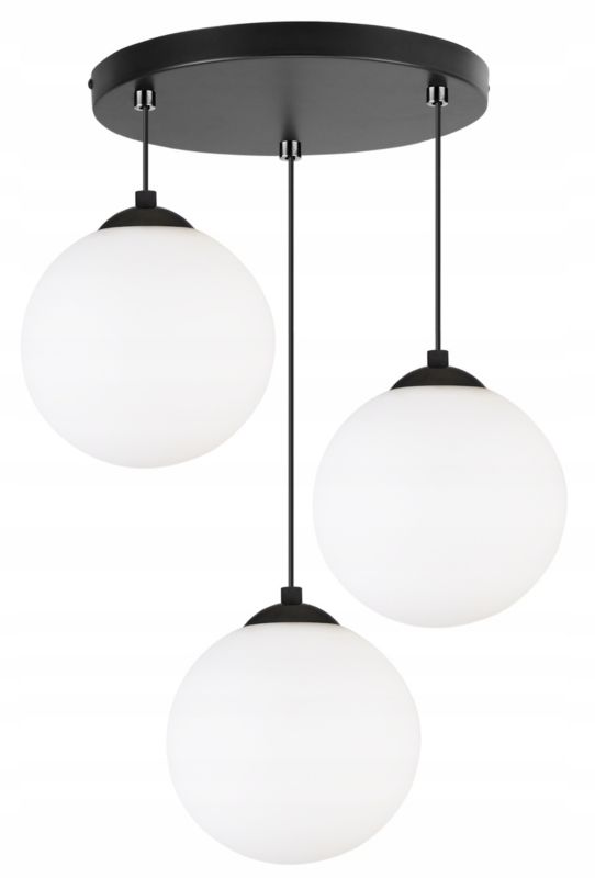 Lampa sufitowa wisząca okrągła Light Home LH Florence 3x E27 60W czarny 18cm 1szt.