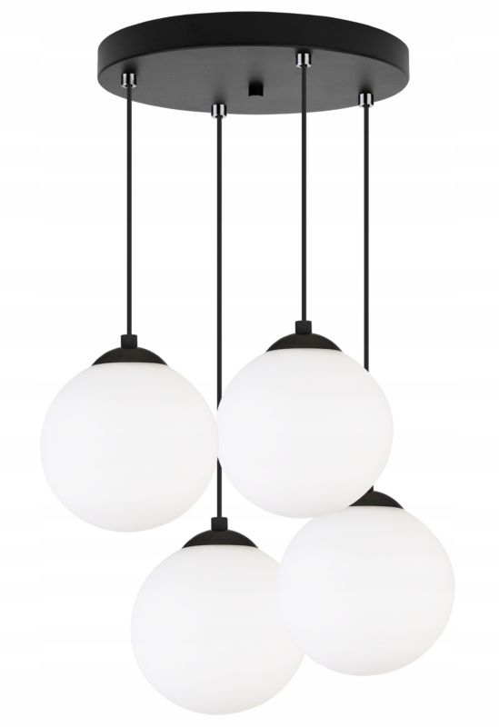 Lampa sufitowa wisząca okrągła Light Home LH Florence 4x E27 60W czarny 18cm 1szt.