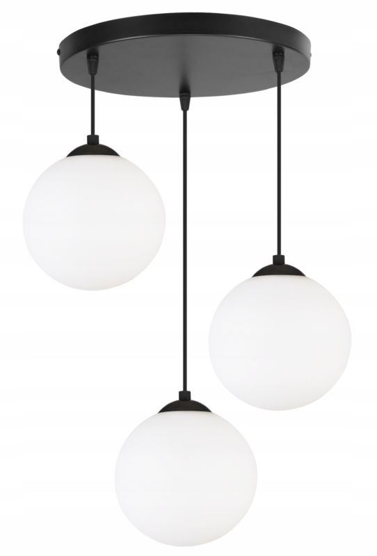 Lampa sufitowa wisząca okrągła Light Home LH Florence 4x E27 60W czarny/biały 15cm 1szt.