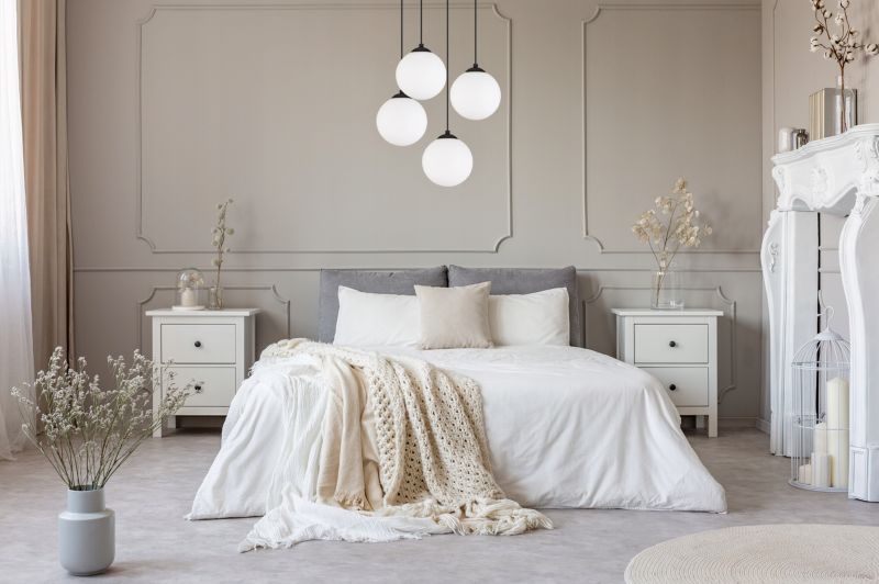 Lampa sufitowa wisząca okrągła Light Home LH Florence 4x E27 60W czarny/biały 15cm 1szt.