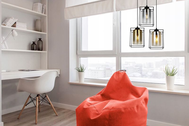 Lampa sufitowa wisząca okrągła Light Home LH Hella Cage 3x E27 60W szkło multikolor 1szt.