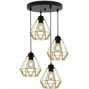 Lampa sufitowa wisząca okrągła Light Home LH Nuvola 4x E27 60W metalowy złoty 1szt.