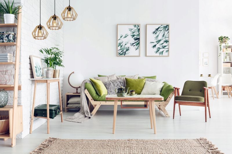 Lampa sufitowa wisząca okrągła Light Home LH Timber drewno 3x E27 60W klosz diament czarny 1szt.