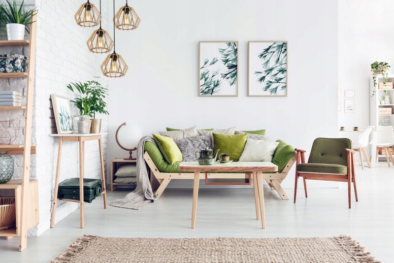 Lampa sufitowa wisząca okrągła Light Home LH Timber drewno 4x E27 60W klosz diament czarny 1szt.