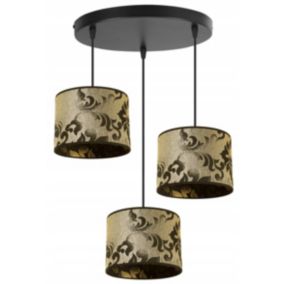 Lampa sufitowa wisząca okrągła Light Home LH Werona 3x E27 60W ciemne złoto 1szt.