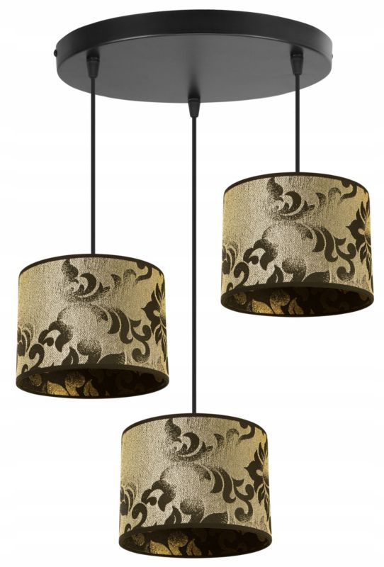 Lampa sufitowa wisząca okrągła Light Home LH Werona 3x E27 60W ciemne złoto 1szt.