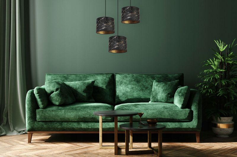 Lampa sufitowa wisząca okrągła Light Home LH Werona 3x E27 60W czarny/złoty 1szt.