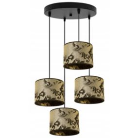 Lampa sufitowa wisząca okrągła Light Home LH Werona 4x E27 60W ciemny złoty 1szt.