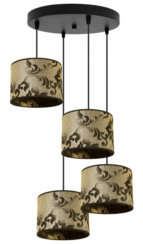 Lampa sufitowa wisząca okrągła Light Home LH Werona 4x E27 60W ciemny złoty 1szt.