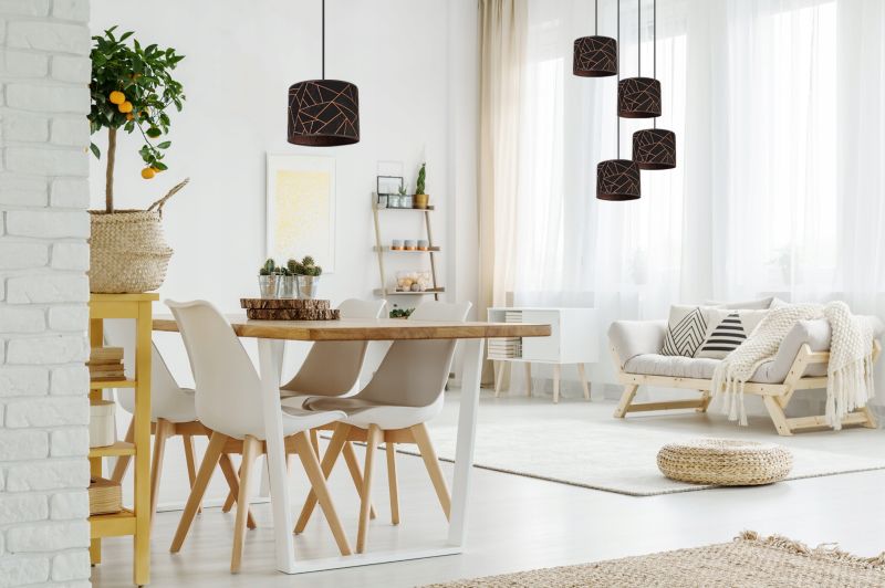 Lampa sufitowa wisząca okrągła Light Home LH Werona 4x E27 60W czarny/miedź 1szt.