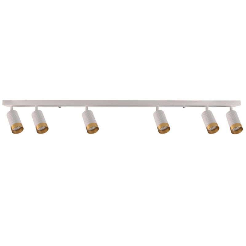 Lampa sufitowa wisząca Polux Arras 3637 biało-złota listwa 6xGU10 x 10W 1 szt.