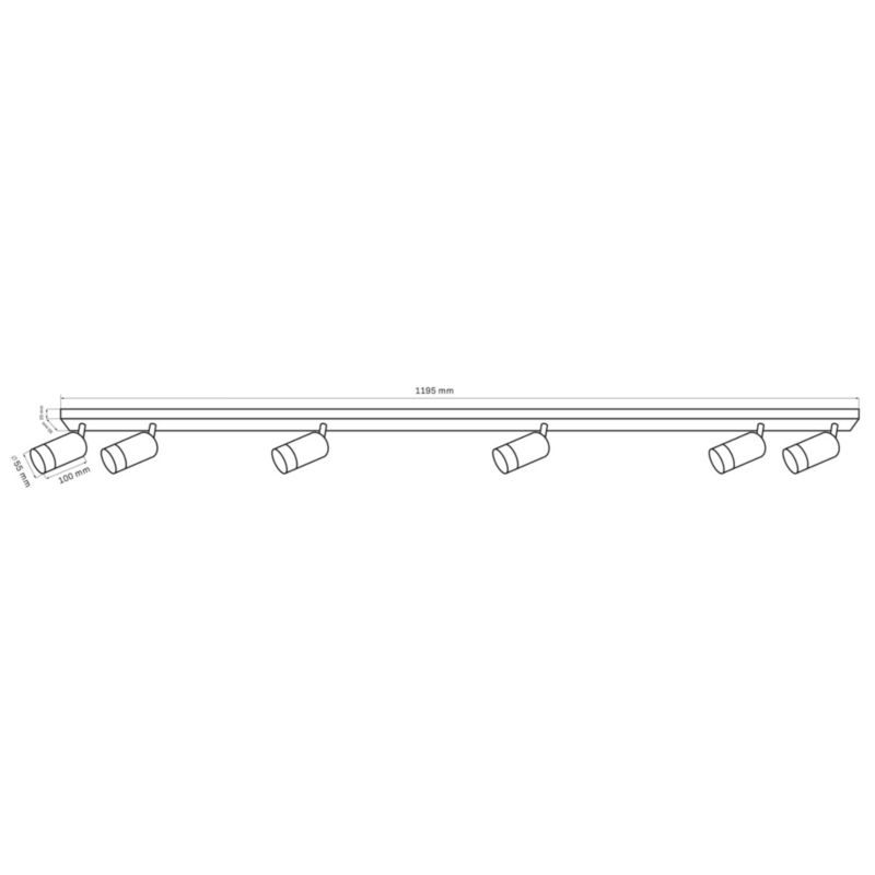 Lampa sufitowa wisząca Polux Arras 3637 biało-złota listwa 6xGU10 x 10W 1 szt.