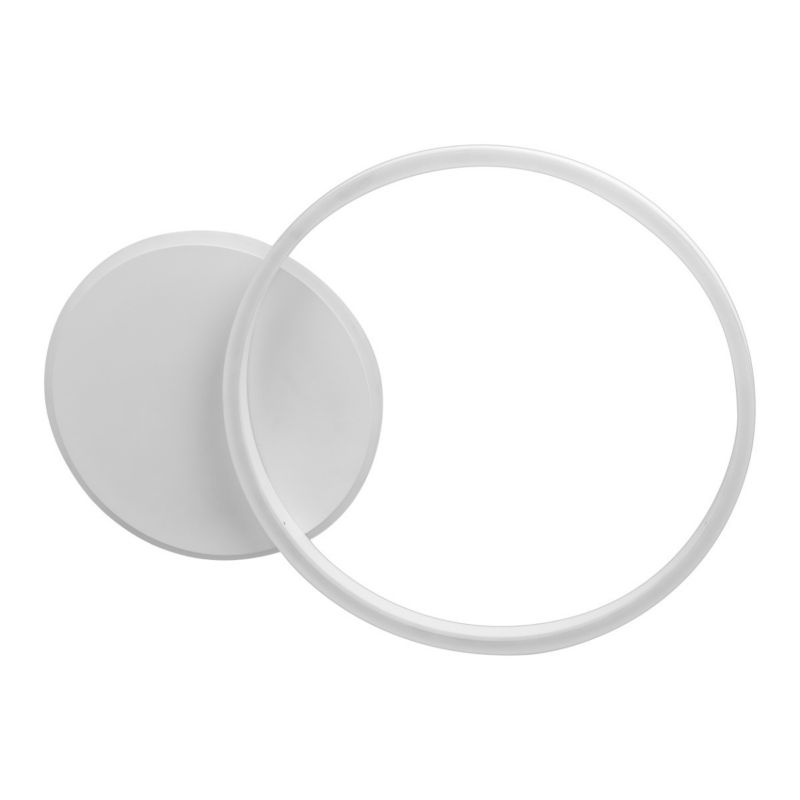 Lampa sufitowa wisząca Polux Roman 8458 biała ring wbudowany LED 40W 1 szt.