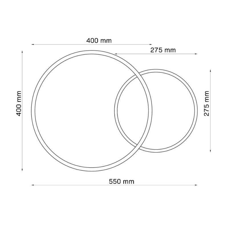 Lampa sufitowa wisząca Polux Roman 8472 złoto-biała 58 cm szerokości wbudowany LED 40W 1 szt.