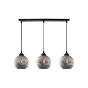 Lampa sufitowa wisząca pozioma Light Home LH Riffle Kula 3x E27 60W szary 1szt.