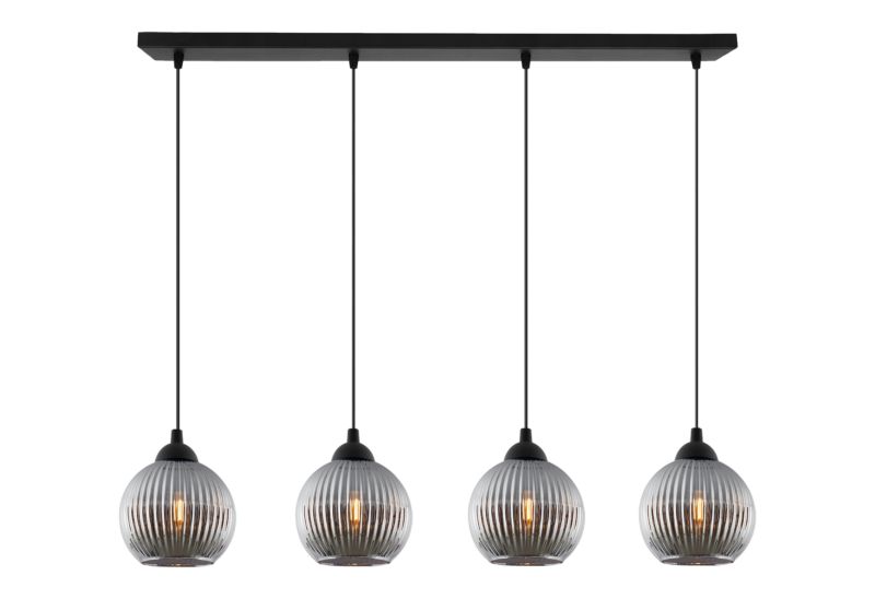 Lampa sufitowa wisząca pozioma Light Home LH Riffle Kula 4x E27 60W szary 1szt.