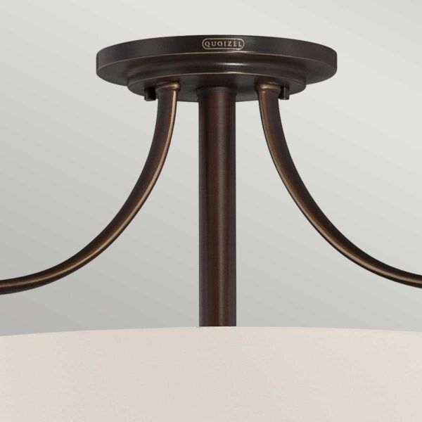 Lampa sufitowa wisząca Quoizel Chantilly brąz palladiański wym: 30,5 x 45,7 x 45,7 cm 3xE27 x  1 szt.