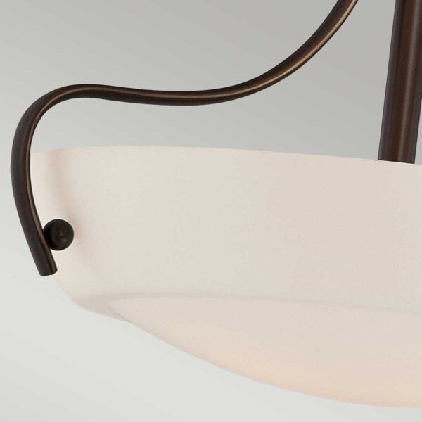 Lampa sufitowa wisząca Quoizel Chantilly brąz palladiański wym: 30,5 x 45,7 x 45,7 cm 3xE27 x  1 szt.