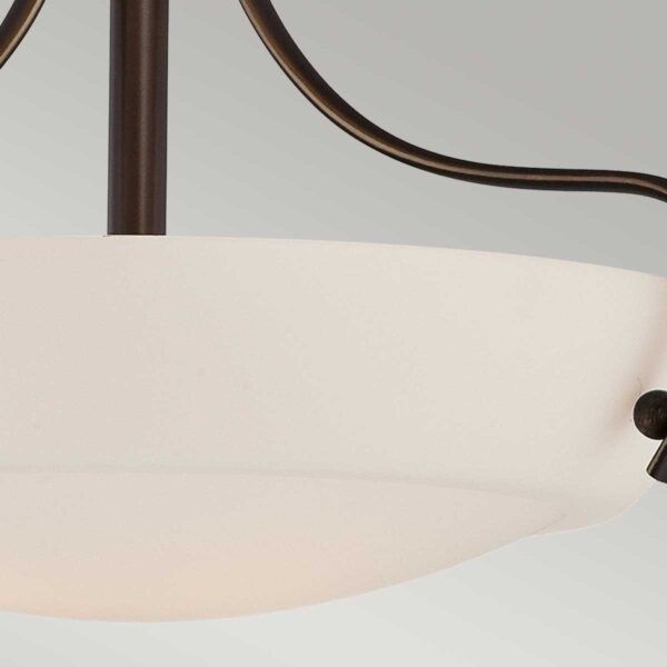 Lampa sufitowa wisząca Quoizel Chantilly brąz palladiański wym: 30,5 x 45,7 x 45,7 cm 3xE27 x  1 szt.