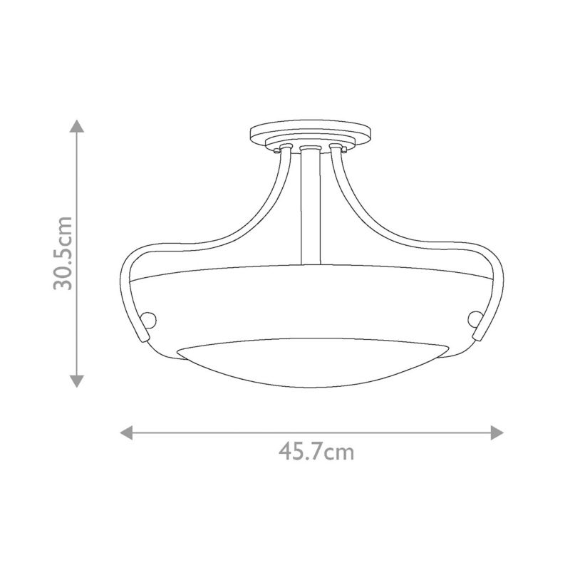 Lampa sufitowa wisząca Quoizel Chantilly brąz palladiański wym: 30,5 x 45,7 x 45,7 cm 3xE27 x  1 szt.